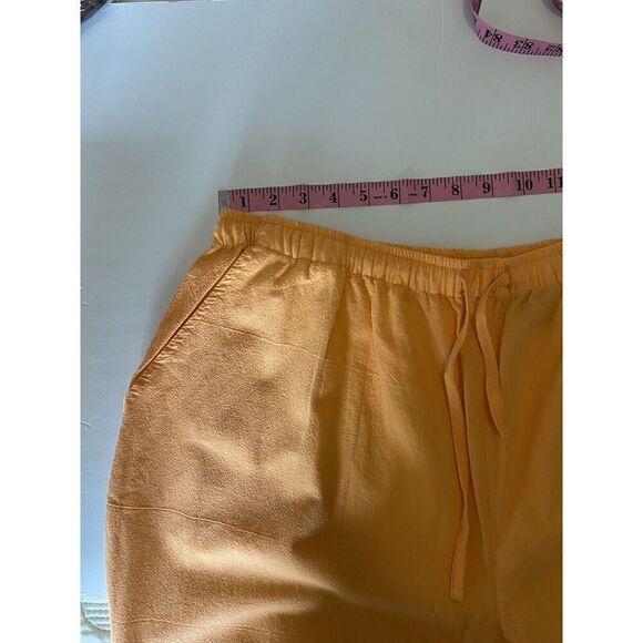 Jane Ashley Pull-On Pants Crop Capri Orange Drawstring Embellished Embroidery 2X - Picture 9 of 16